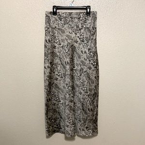 Free People Grey Combo Snake Skirt